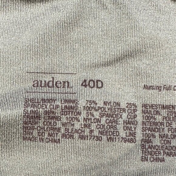 Auden Women's Size 40D Nursing Bra T-Shirt Full Coverage Rocket City Gray New - Picture 3 of 13